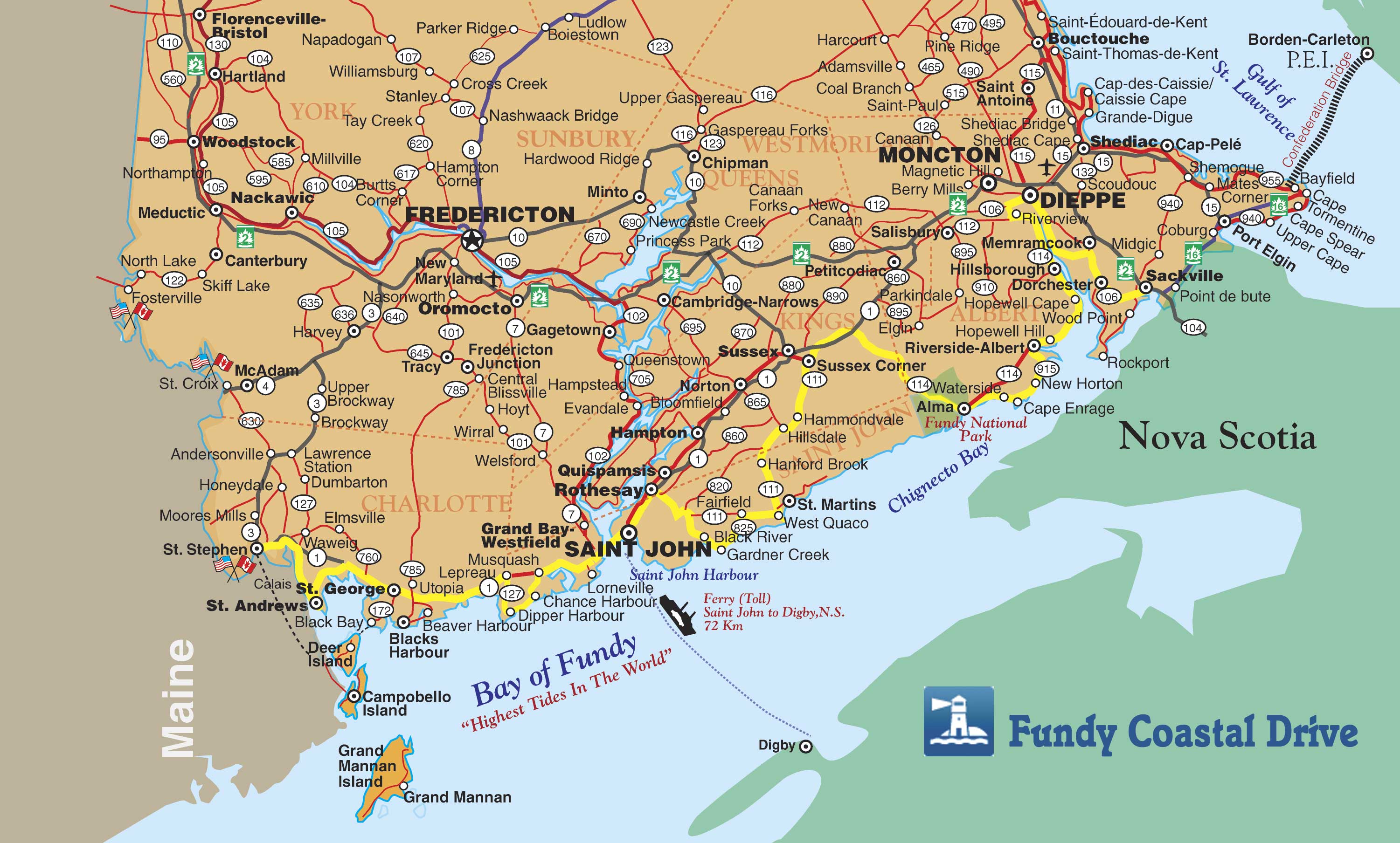 Fundy Coastal Drive / #ExploreNB / Tourism New Brunswick
